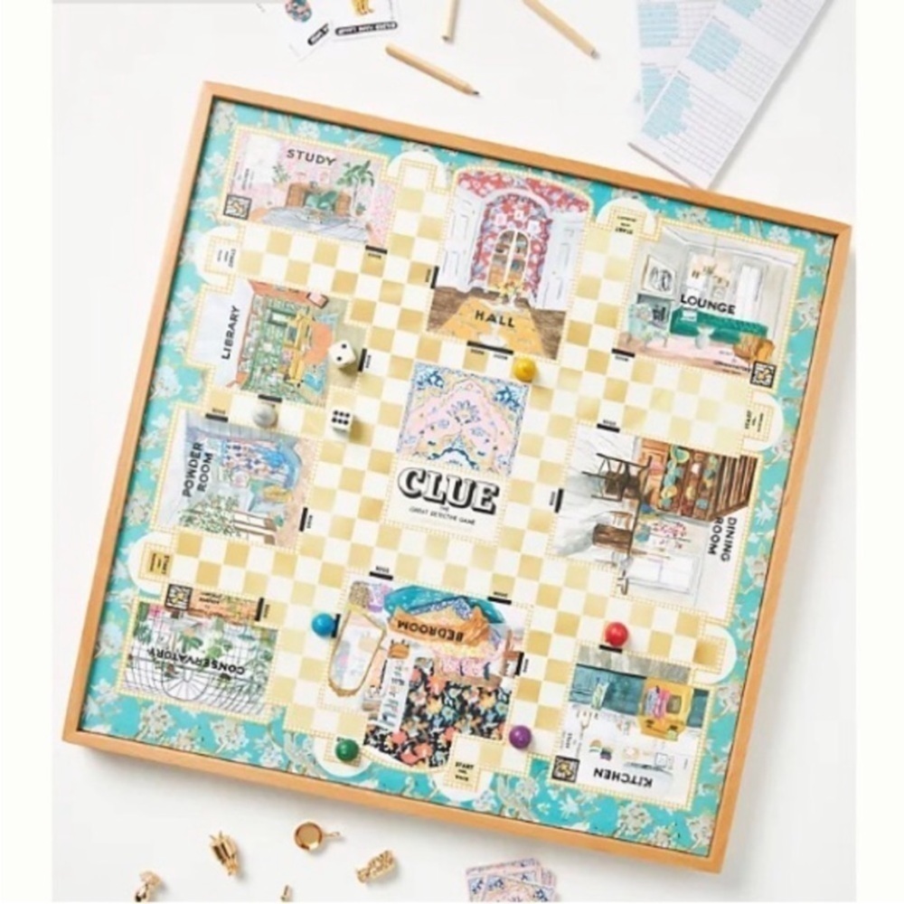 Anthropologie x Clue Deluxe Edition Board Game NIB